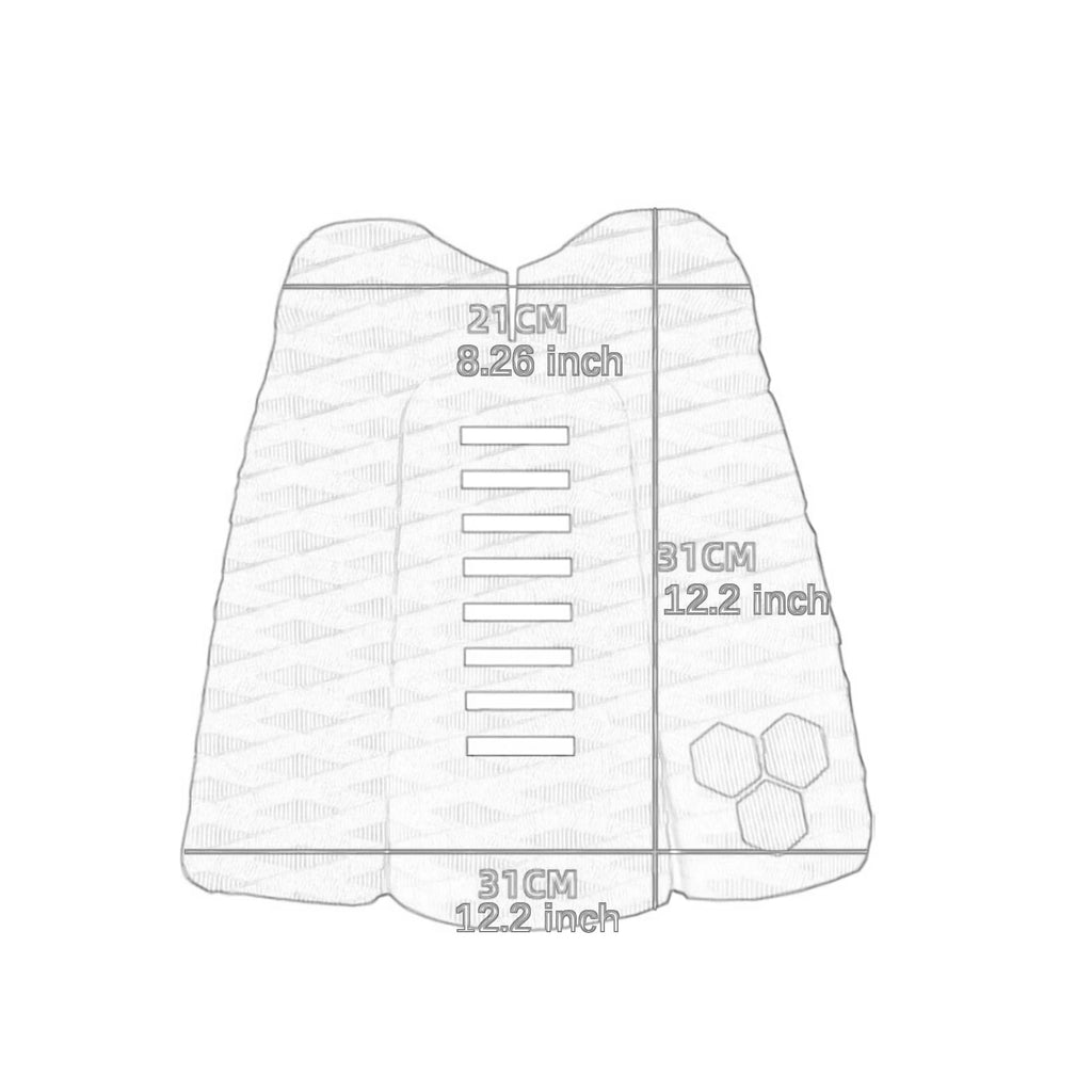3 Pcs Surfboard Traction Pad DIY Tail Pad EVA Surf Non Slip Water Sports Decks Pad Deck Adjustable Boat Floor Mat