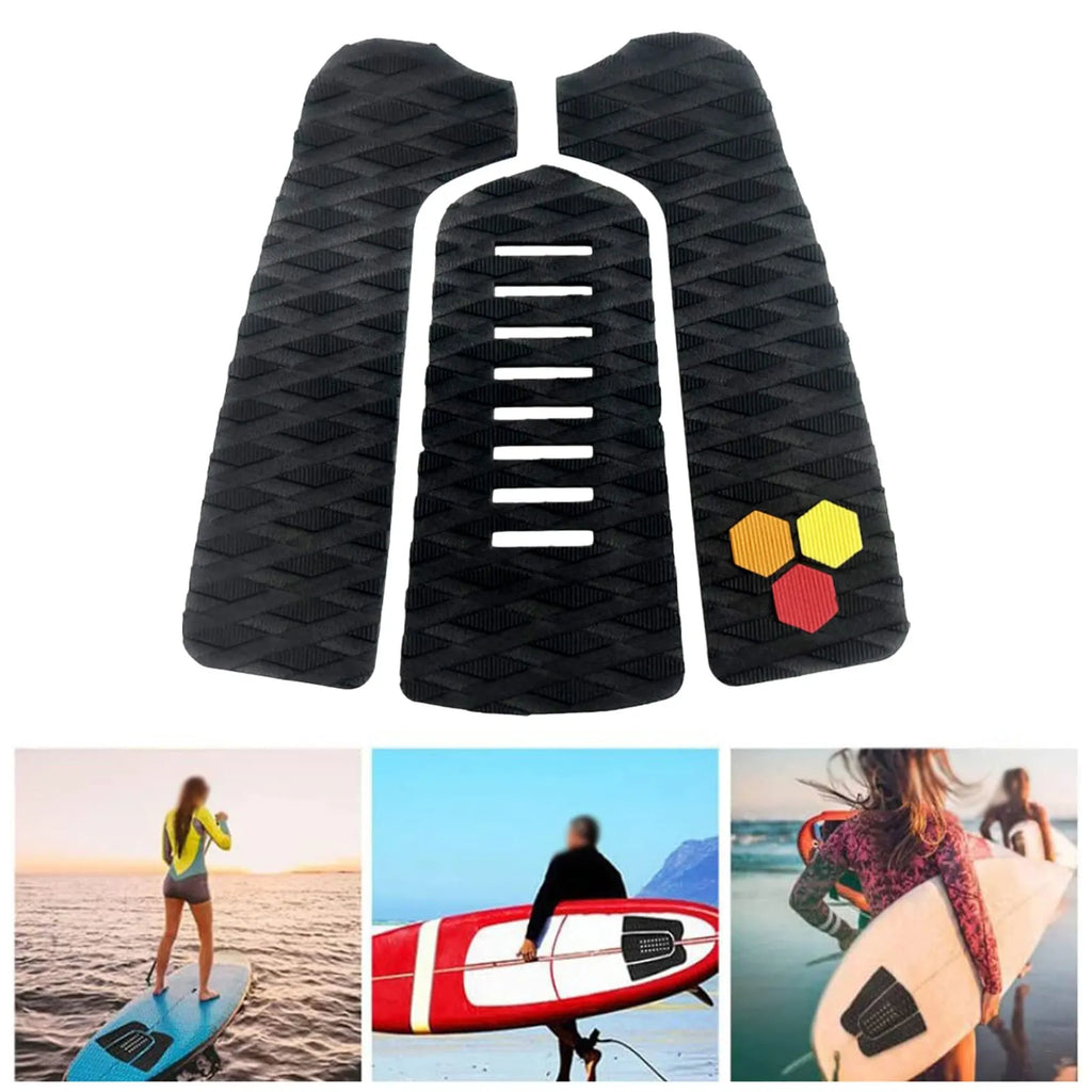 3 Pcs Surfboard Traction Pad DIY Tail Pad EVA Surf Non Slip Water Sports Decks Pad Deck Adjustable Boat Floor Mat