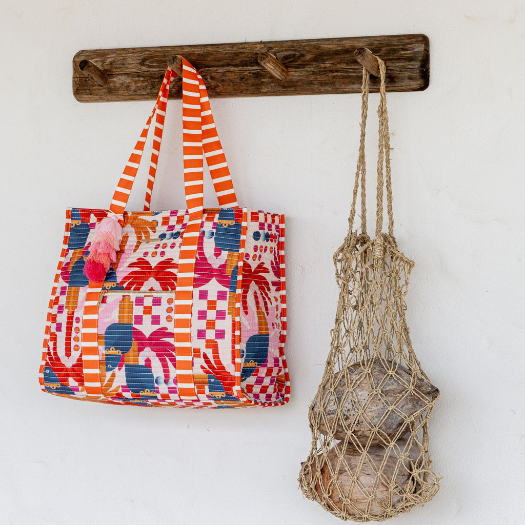 Bolso de Playa Grande a Rayas - Estilo Bahamas