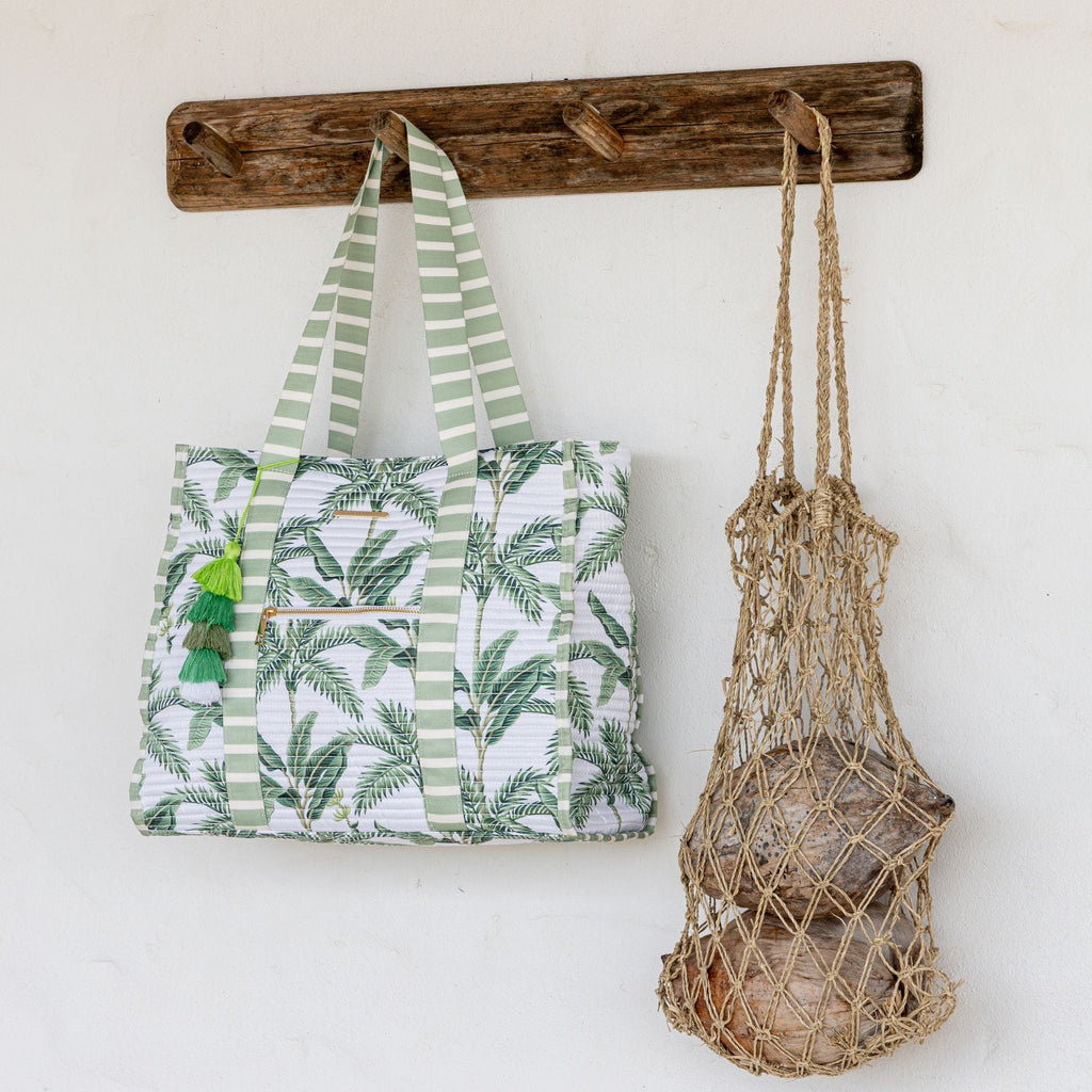 Bolso de Playa Grande a Rayas - Estilo Sumatra