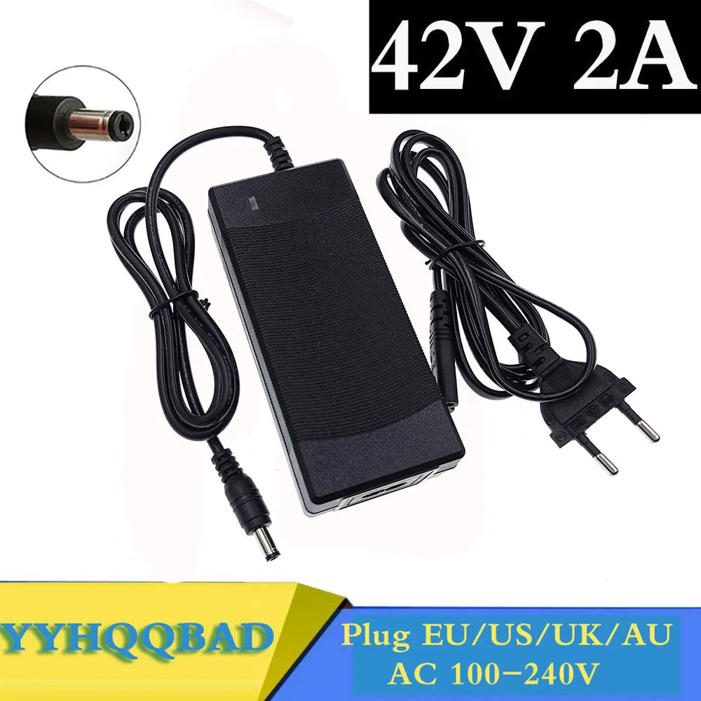 Cargador Batería 36V 2A - Output 42V para Litio Li-ion Li-poly 10 Series