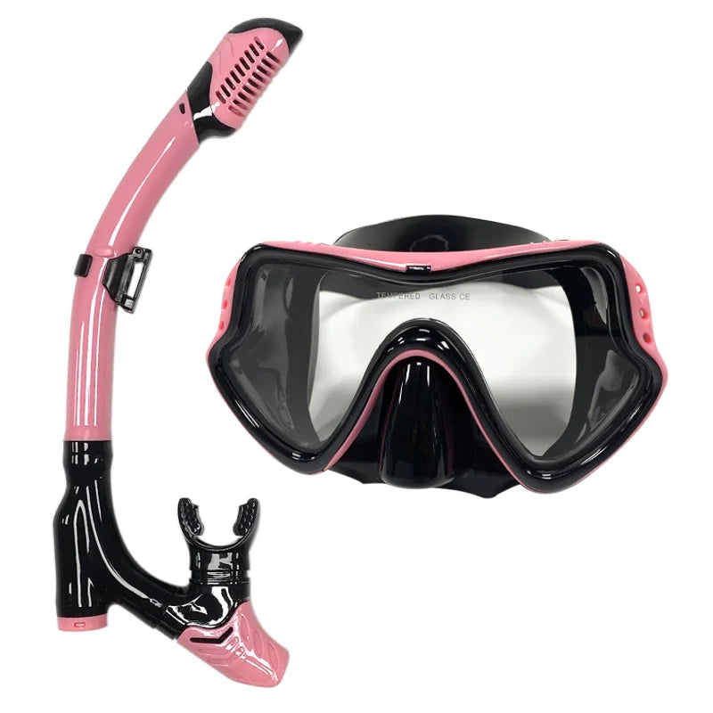 QYQ Diving mask Professional Snorkel Diving Mask and Snorkels Goggles Glasses Diving Swimming Easy Breath Tube Set Snorkel Mask