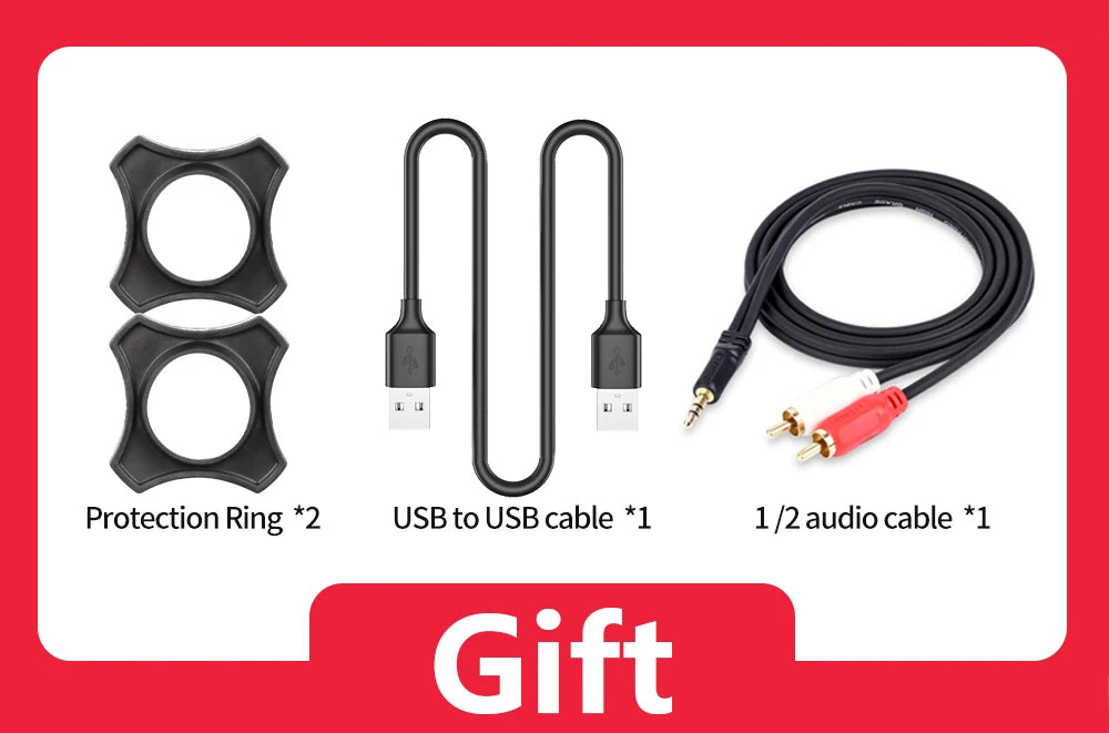 DGNOG 4 Channel Audio Mixer USB Mixer Bluetooth Console with Wireless Microphone DJ Mixer for Party Karaoke Machine Sound Bar