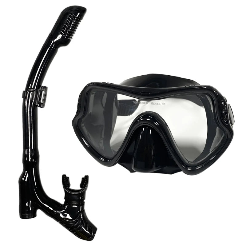 QYQ Diving mask Professional Snorkel Diving Mask and Snorkels Goggles Glasses Diving Swimming Easy Breath Tube Set Snorkel Mask