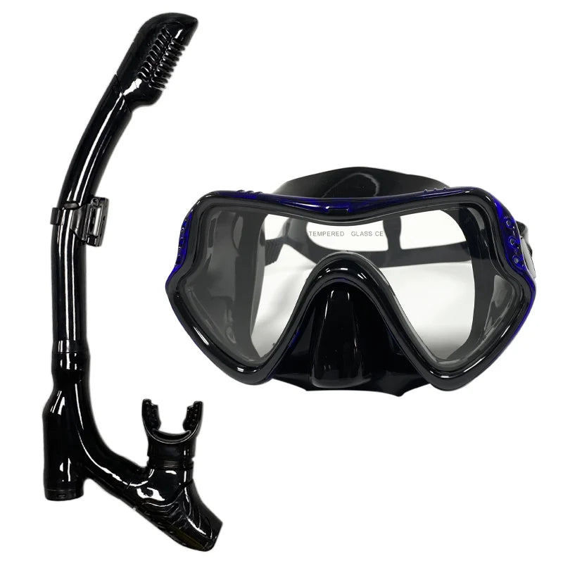 QYQ Diving mask Professional Snorkel Diving Mask and Snorkels Goggles Glasses Diving Swimming Easy Breath Tube Set Snorkel Mask