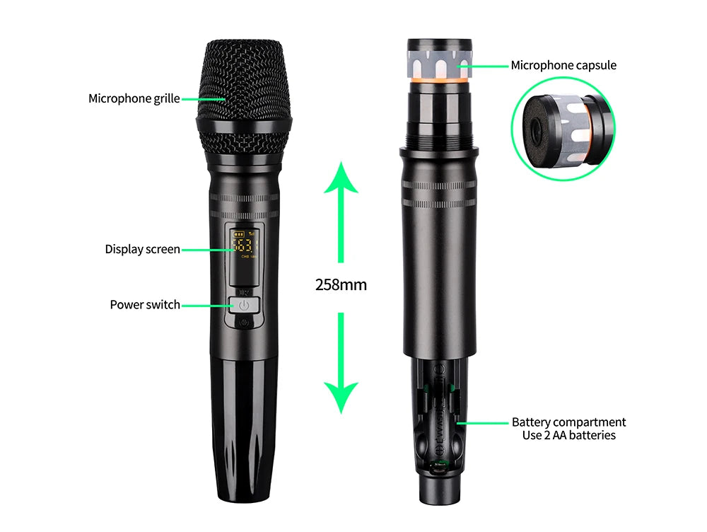 DGNOG 4 Channel Audio Mixer USB Mixer Bluetooth Console with Wireless Microphone DJ Mixer for Party Karaoke Machine Sound Bar