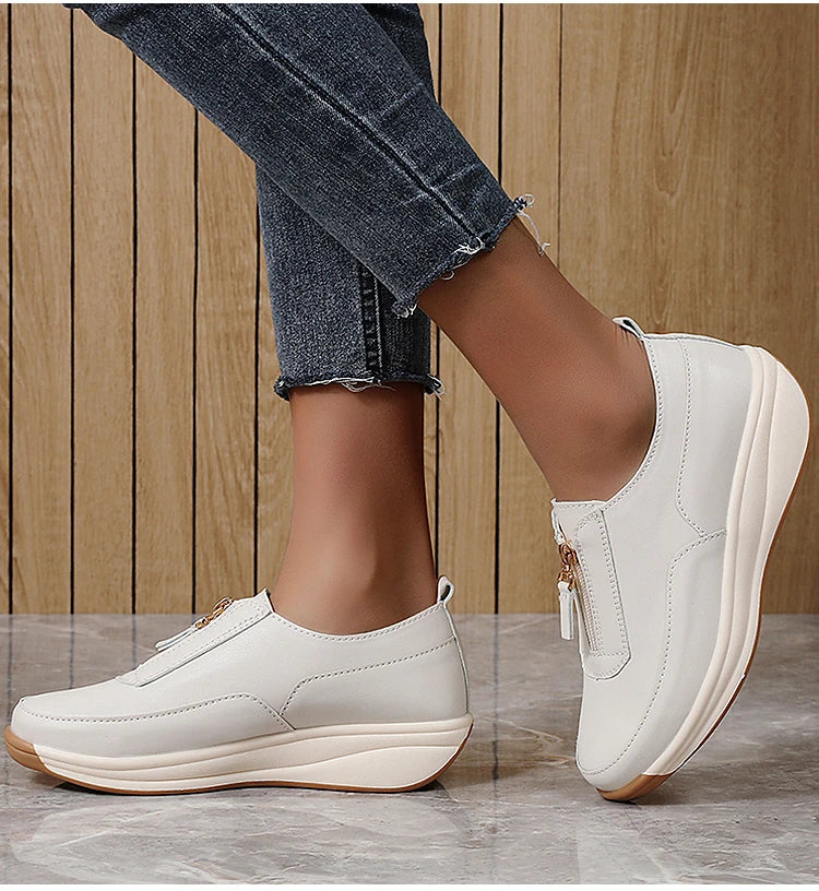 Women's Sports Shoes 2025 New White Shoes Woman Flats Casual Shoes Zapatillas De Mujer Flat Sneakers Casual Footwear Women