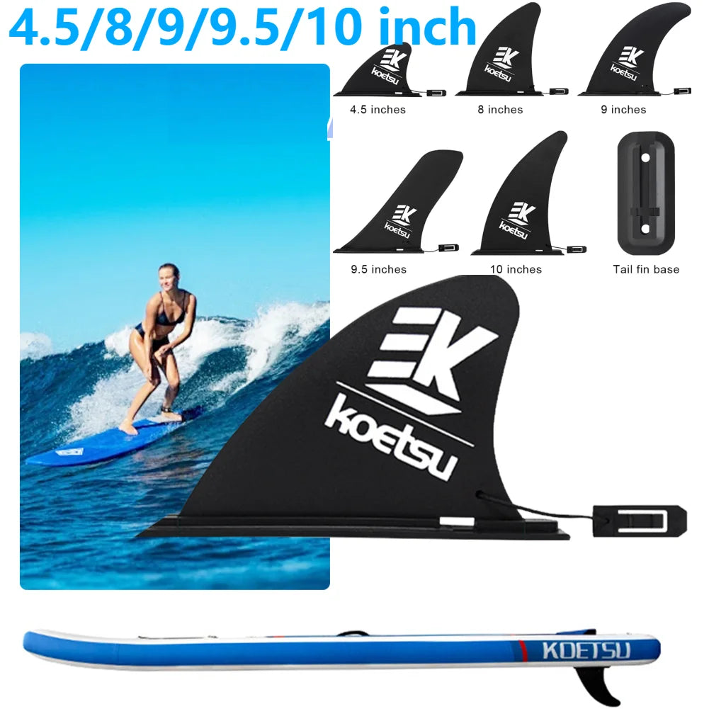 4.5/8/9/9.5/10Inch Surfboard Fin SUP Accessories Stand Up Paddle Board Slide-in Fin Detachable Surf Water Wave Fin Stablizer