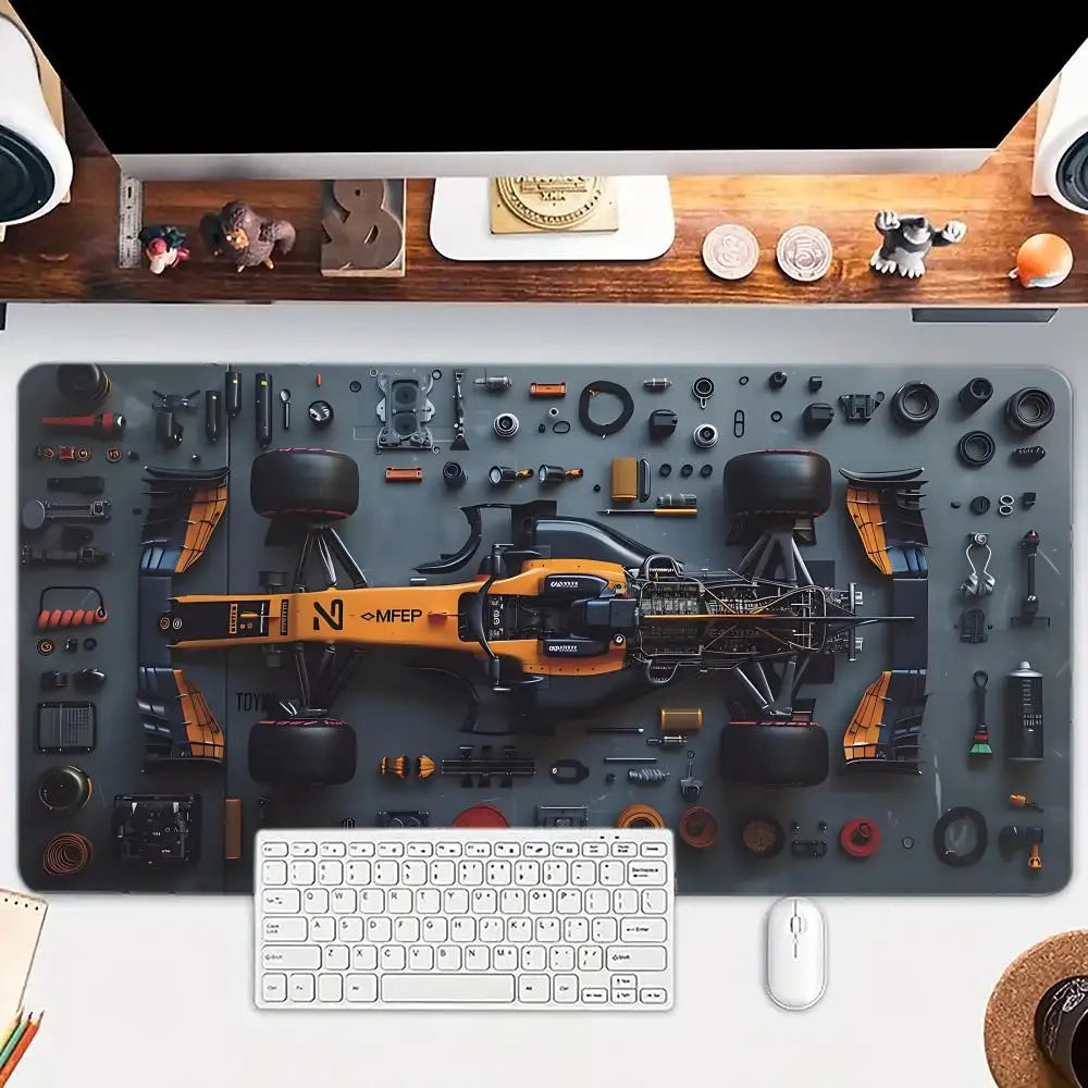 Racing parts F1 Mouse Pad  XXL Mousepad Computer Keyboard Pad Mouse Mat Gamer Soft Office Carpet Table Mat Desktop desk Pad