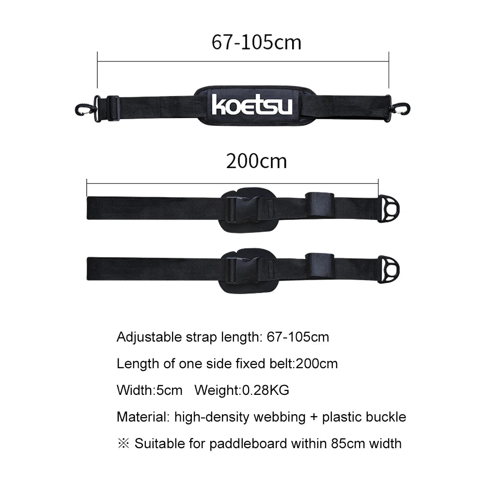 Adjustable Surfboard Shoulder Strap Carry Sling Stand Up Paddleboard Surf Board Surf Fins Paddle Wakeboard Surfing Kayak Tool