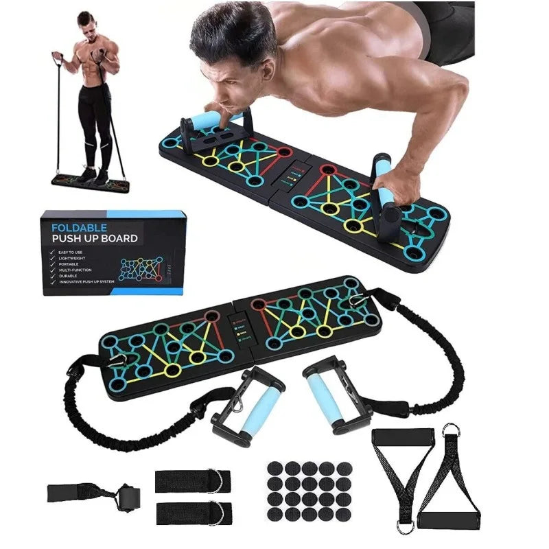 Foldable Push Up Board for Home Gym Workout Equipment Multi Functional Training Board for Abs Chest Muscles Men Women