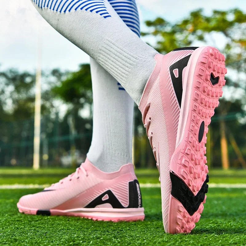 New Men Football Boots Adult Training Sport Soccer Shoes Cleats Boys Outdoor Long Spikes Non Slip Breathable Match Comfortable