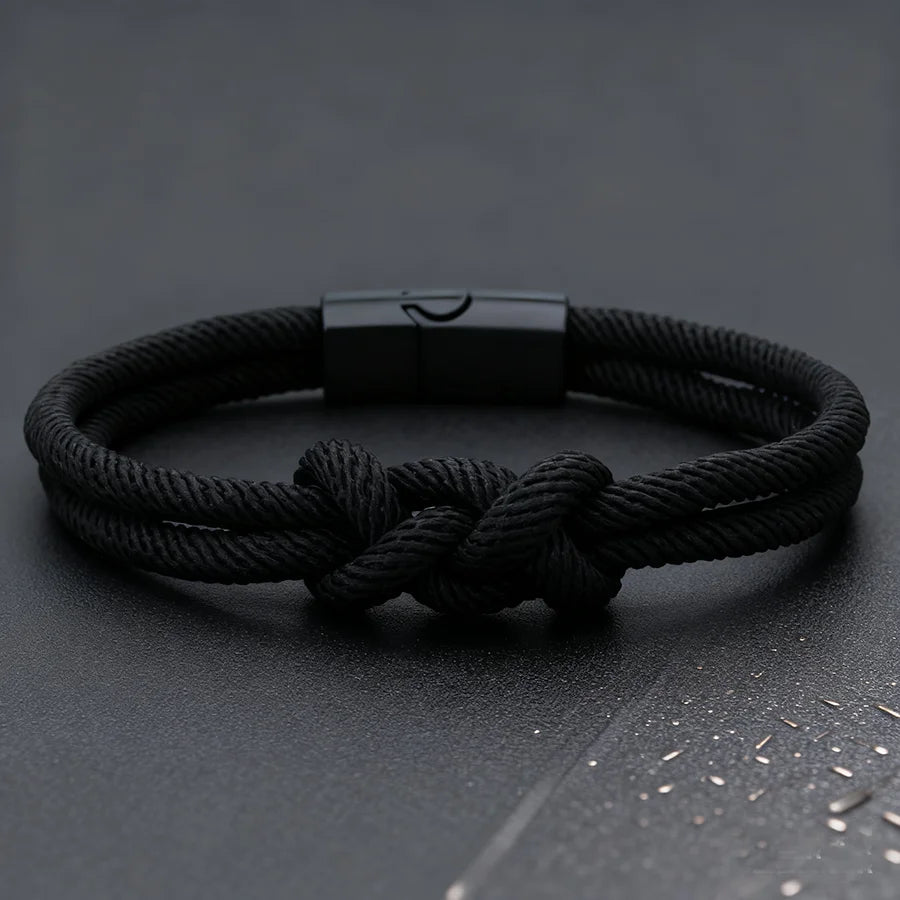 New Unique Handmade Men Bracelet 6 Colors Available A Grade 4mm String Wish Fabric Wrap Braslet Bangle Lucky Red Thread Braclet