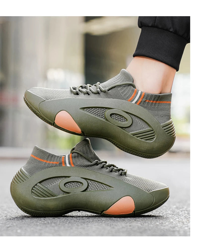 2025 New Men's Basketball Shoes Are Wear-resistant, Anti-slip, Casual Sports Shoes, Lightweight and Breathable Mesh Shoes