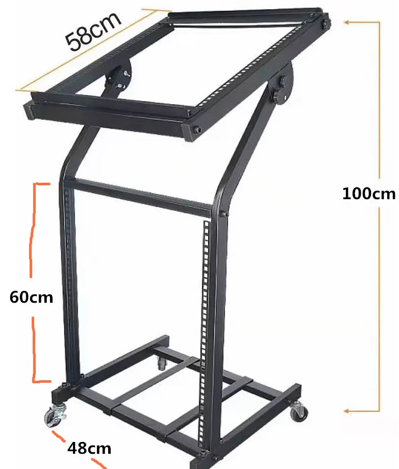 Professional DJ Equipment Mixer Stand Amplifier Stand Rack Roller Mobile Audio Device