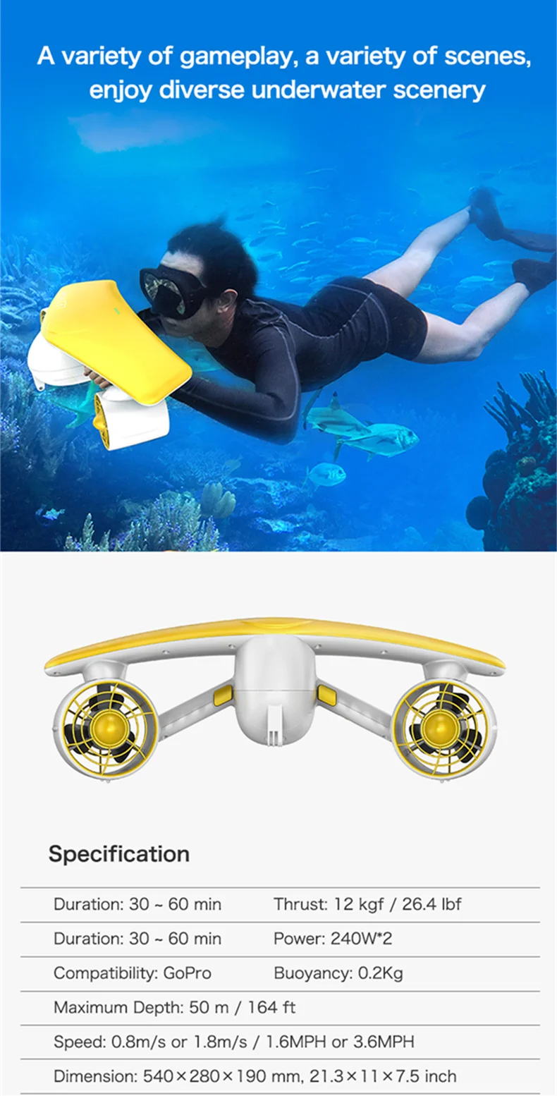 Waterboard Sea Scooters Swimming Kickboard Electric Surfboard Under Underwater Swimming Board Underwater Scooter