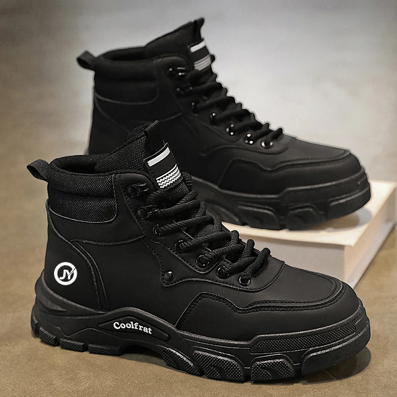 Fashion Mens Walking Sneakers Anti-slip Climbing Hiking Shoes Comfort Ankle Boots Work Boots High Top Jogging Casual Sport Shoes