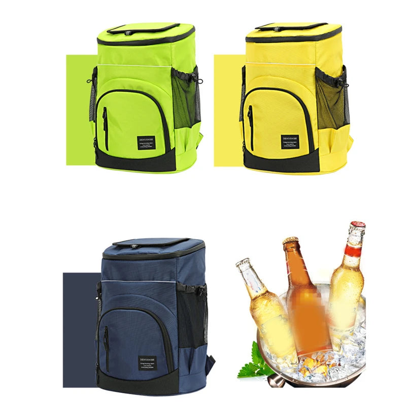 30L Cooler bag Soft Large 36 Cans Thermal Backpack Insulated Bag Fridge Travel Beach Ice Beer Leak-proof Food Storage Backpack