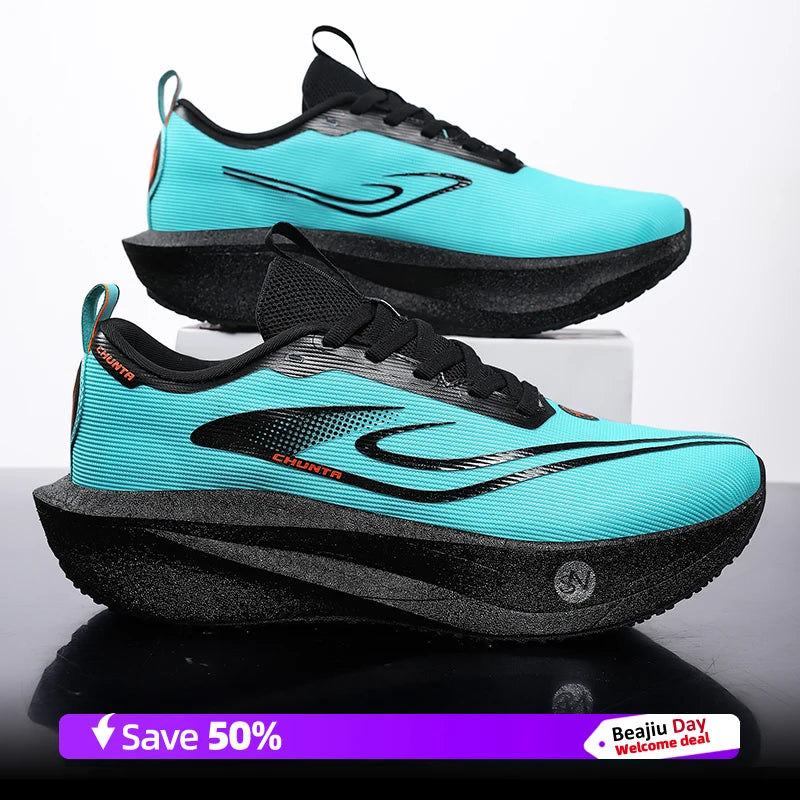  Running Shoes Men Carbon Plate Speciality Marathon Sports Breathable Lightweight Women's Comfortable Chunta Leisure Sneakers