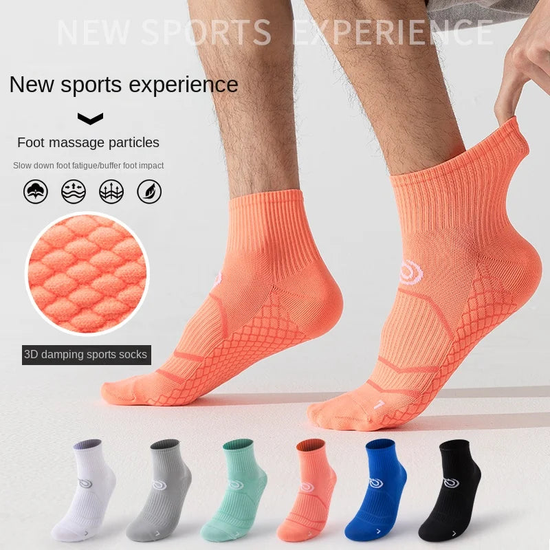 Sports socks, women's running tube, breathable yoga, skipping rope, quick drying short socks, anti odor and sweat absorbing for