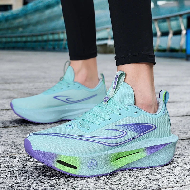  Running Shoes Men Carbon Plate Speciality Marathon Sports Breathable Lightweight Women's Comfortable Chunta Leisure Sneakers