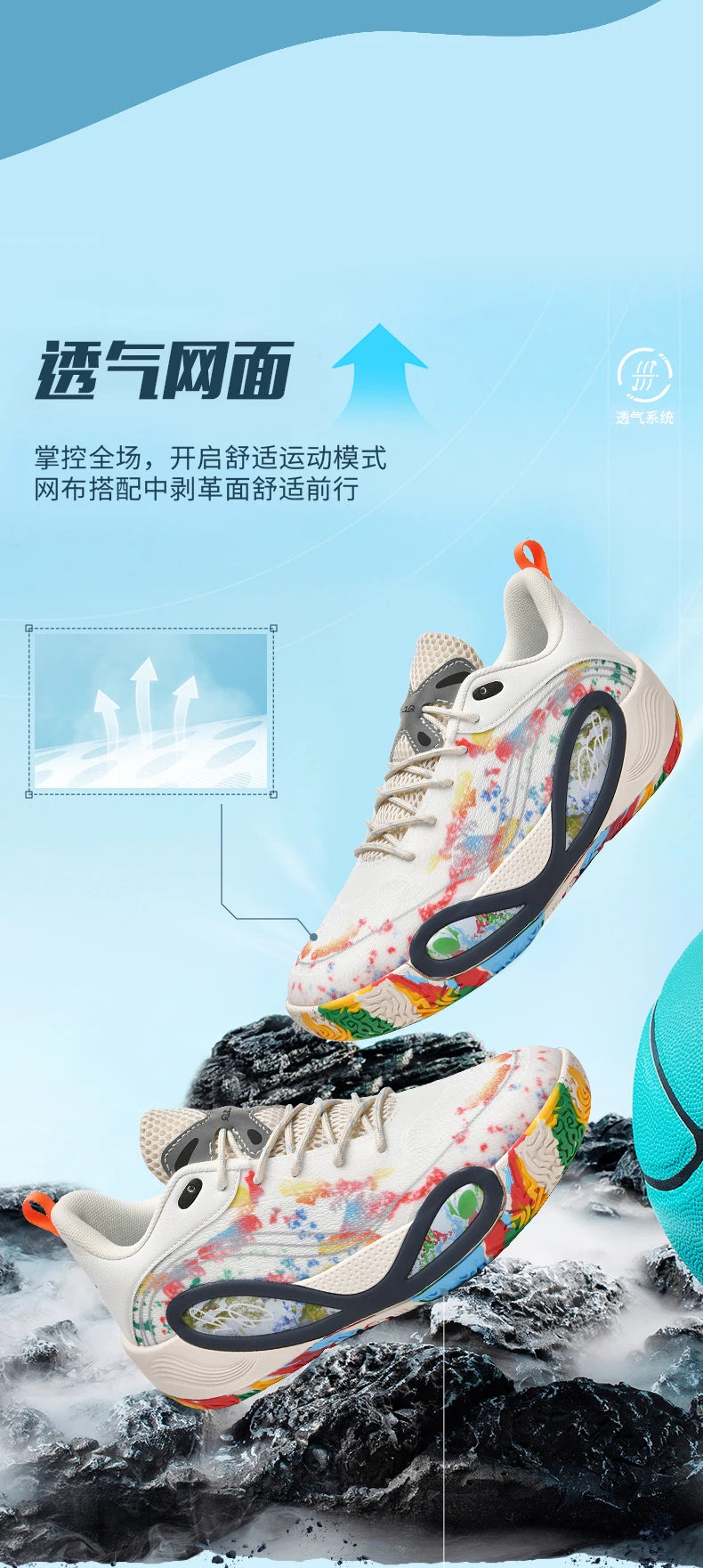 Men's Basketball Shoes Breathable Cushioning Non-Slip Wearable Runing Shoes Gym Training Athletic Basketball Sneakers for Women