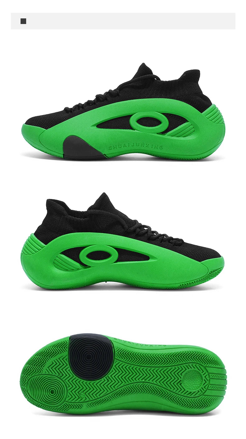 2025 New Men's Basketball Shoes Are Wear-resistant, Anti-slip, Casual Sports Shoes, Lightweight and Breathable Mesh Shoes