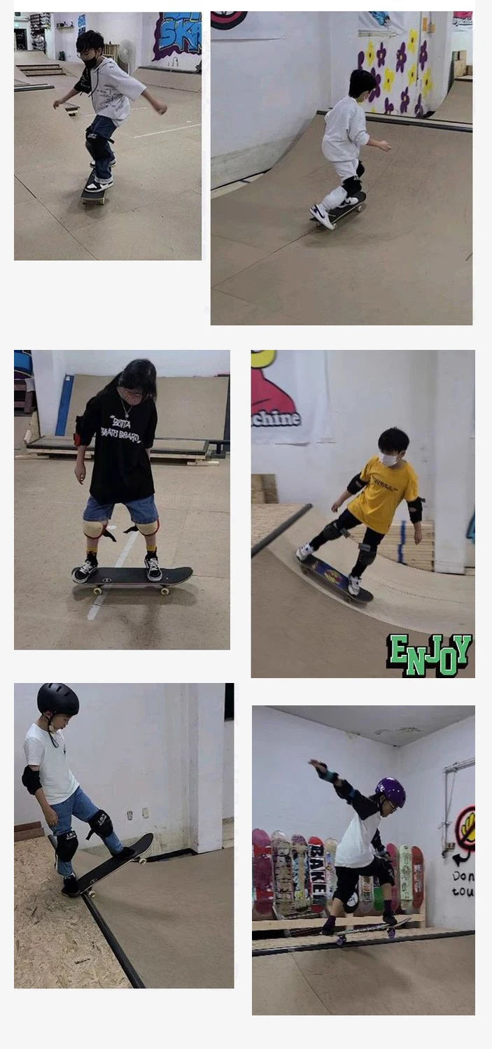 56cm Mini Skateboard Portable Maple Longboard Cartoon Wear-resistant Children Beginner Skateboard Scooter Toy Teenager Gift