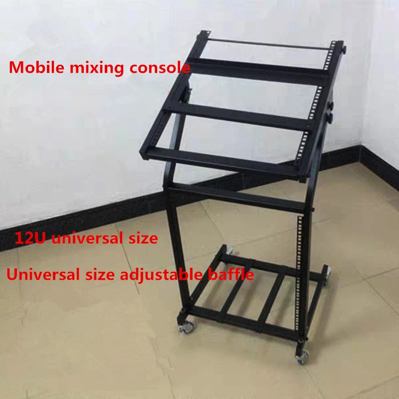 Professional DJ Equipment Mixer Stand Amplifier Stand Rack Roller Mobile Audio Device