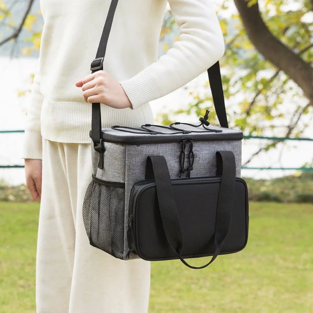 14L Portable Thermal Lunch Bag Food Box Durable Waterproof Cooler Ice Insulated Case Camping Oxford Dinner Backpacks Icebox