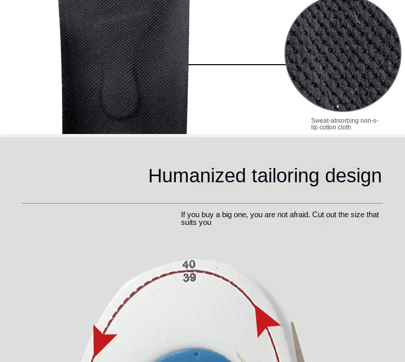 Men's and Women's Sports Shoes, Basketball Insoles, Sweat Absorbing, Breathable, Comfortable and Shock-absorbing Silicone Pads