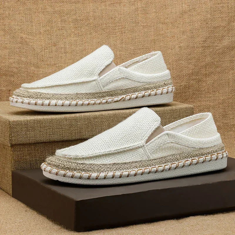 Espadrilles Shoes for Men Man Sneakers Summer Non-Leather Casual Shoes Fashion Footwear Men Male Classics Designer Linen Leisure
