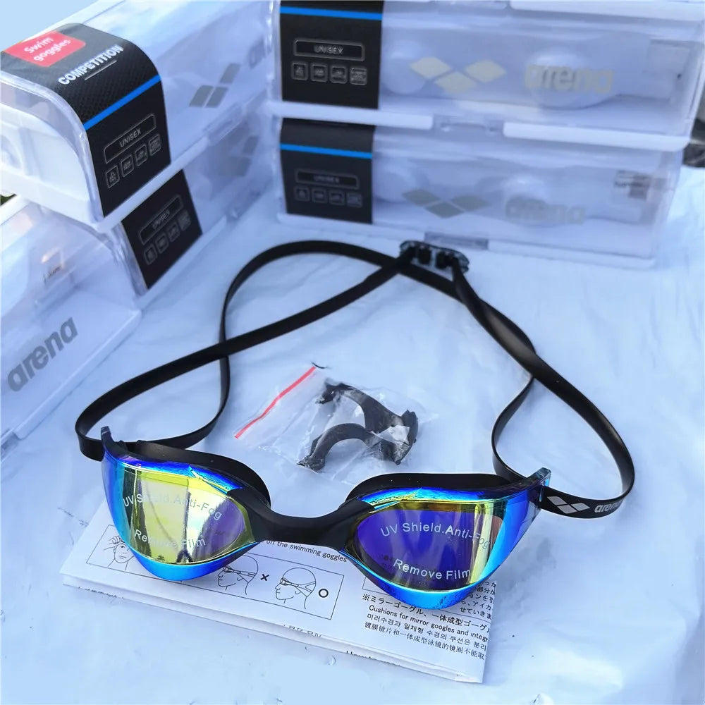 ARENA professional racing goggles high-definition waterproof and anti fog UV400 competition training swimming goggles