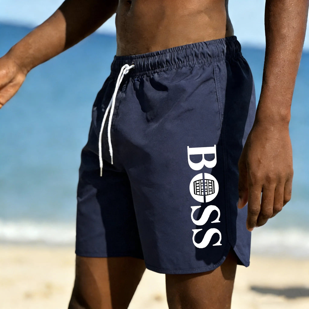 Men's Shorts 2025 Beach Trunks Summer Swim Gym Pants Quick Drying Swimming Homme Surf Ventilate Drawstring Fashion Casual Daily