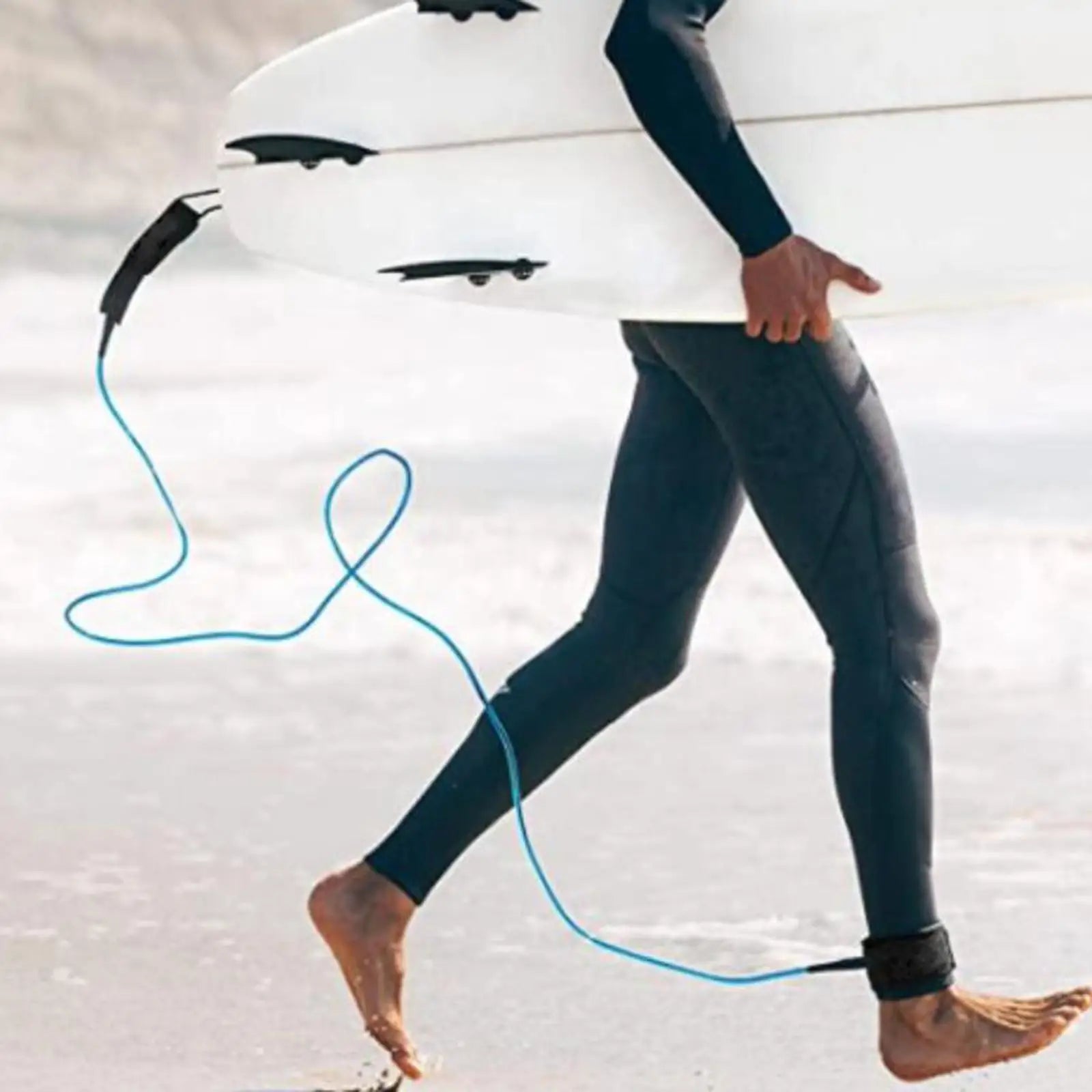 6/7/8/9/10ft Surfboard Leash Surfing Leash Paddleboard Ankle Strap Cuff Cord Elastic Cord Secure Tether Rope for Water Sports
