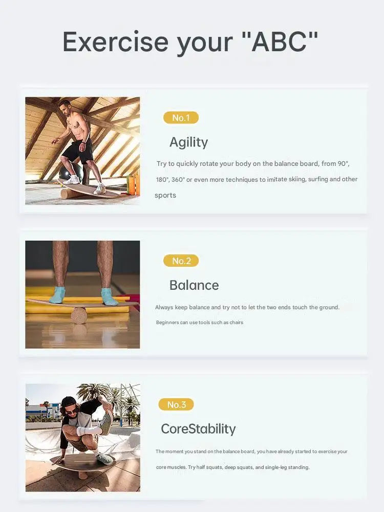 Maple Body Balance Board 78x30x1.5cm Home Indoor Land Surf Skate Surfboard Set Yoga Fitness Core Exercise Tools Pedal Sports