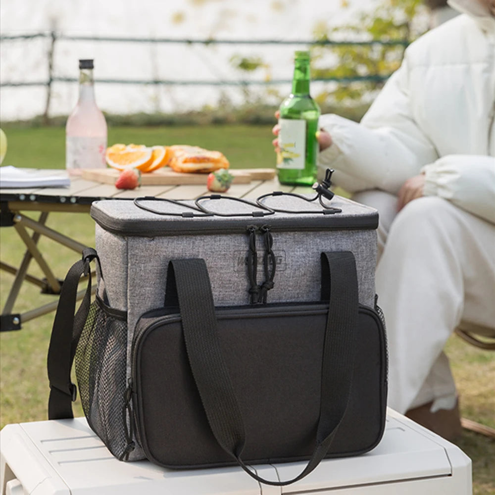 14L Portable Thermal Lunch Bag Food Box Durable Waterproof Cooler Ice Insulated Case Camping Oxford Dinner Backpacks Icebox