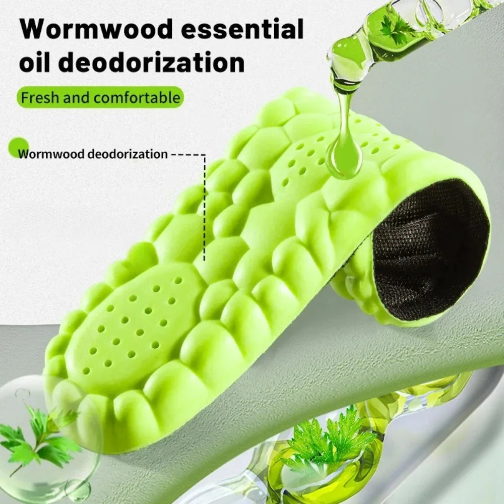 4D Sport Insole Super Soft Shoes Sole Pads for Feet Shock Absorption Baskets Shoe Sole Arch Support Orthopedic Inserts