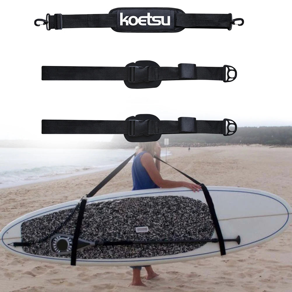 Adjustable Surfboard Shoulder Strap Carry Sling Stand Up Paddleboard Surf Board Surf Fins Paddle Wakeboard Surfing Kayak Tool