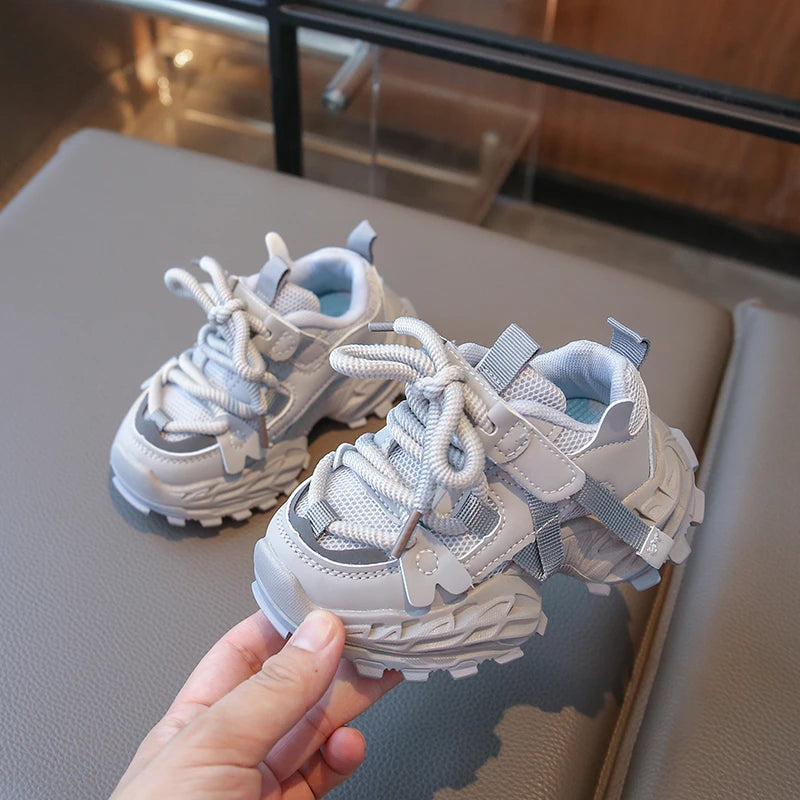 Children's Sports Shoes School New Girls Boys Causal Running Sneakers Non-slip Breathable Kids Fashion Basketball Shoes Platform