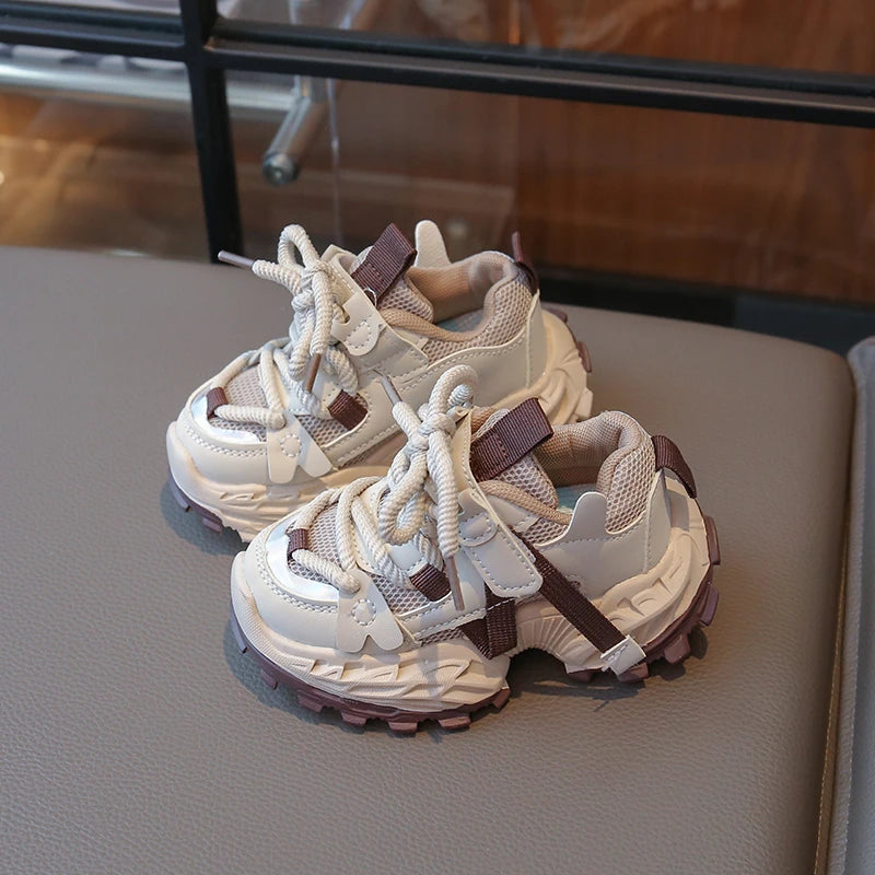 Children's Sports Shoes School New Girls Boys Causal Running Sneakers Non-slip Breathable Kids Fashion Basketball Shoes Platform