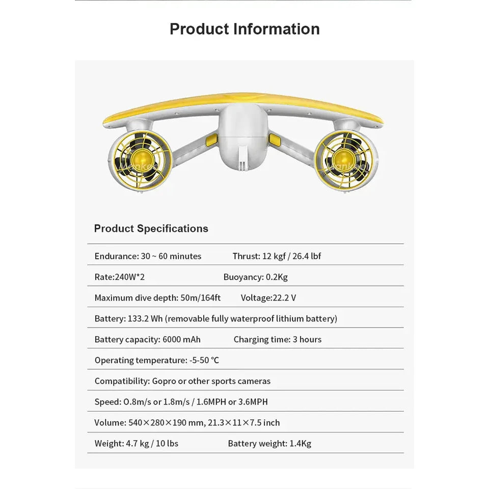Waterboard Sea Scooters Swimming Kickboard Electric Surfboard Under Underwater Swimming Board Underwater Scooter