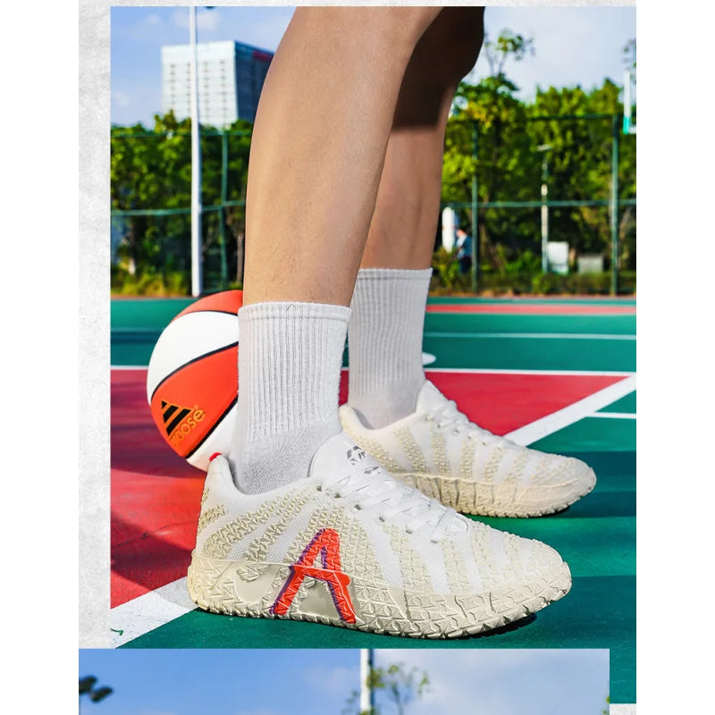 Sports and leisure shoes, men's shoes, marathon oversized air cushioned shoes, fly woven all season rubber, wear-resistant, anti