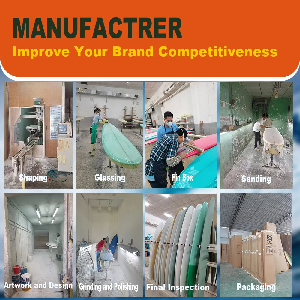 Custom Hydrofoil Downwind Carbon Foilboard Clear Epoxy Fiberglass EPS Surfboard Inflatable Paddle Board Water Sports