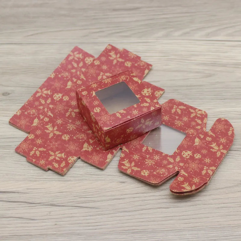 Cajitas de Regalo Kraft con Ventana - 10 Piezas 5.5x5.5x2.5cm