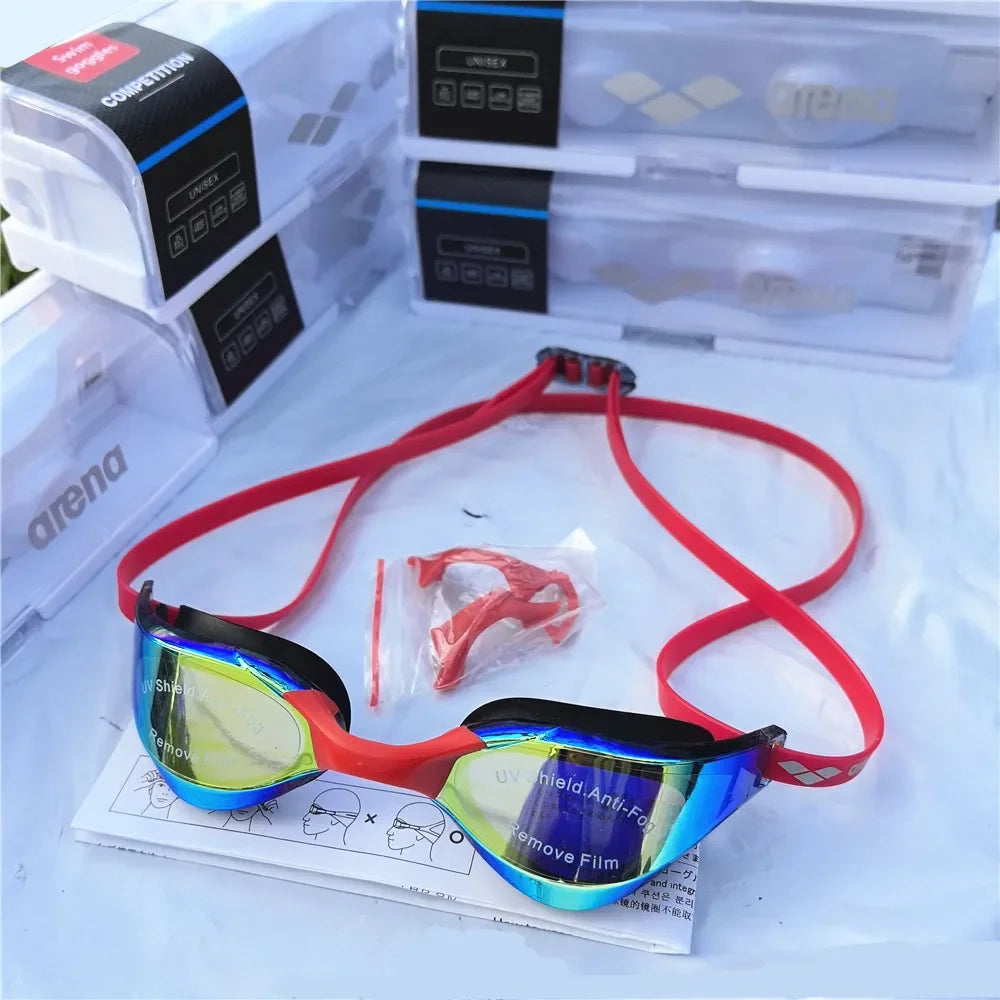 ARENA professional racing goggles high-definition waterproof and anti fog UV400 competition training swimming goggles