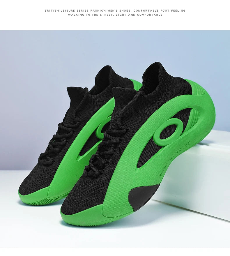 2025 New Men's Basketball Shoes Are Wear-resistant, Anti-slip, Casual Sports Shoes, Lightweight and Breathable Mesh Shoes
