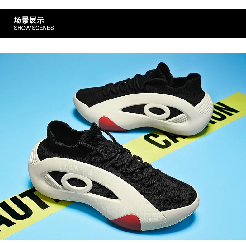 2025 New Men's Basketball Shoes Are Wear-resistant, Anti-slip, Casual Sports Shoes, Lightweight and Breathable Mesh Shoes