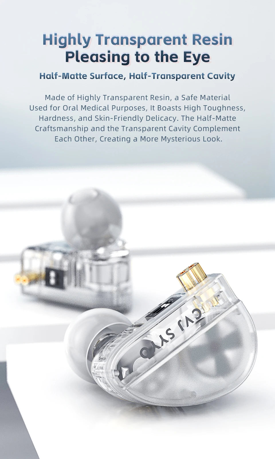 CVJ Konoka In-Ear Earphone With 3D Hifi Triple Hybrid (1DD + 1BA + 1Vibration Driver) Wired DJ Monitors Tuning Switch Headset