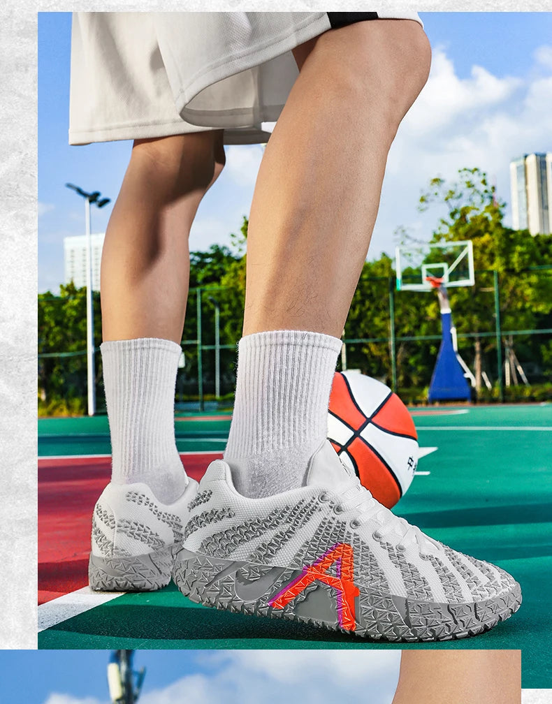 Sports and leisure shoes, men's shoes, marathon oversized air cushioned shoes, fly woven all season rubber, wear-resistant, anti